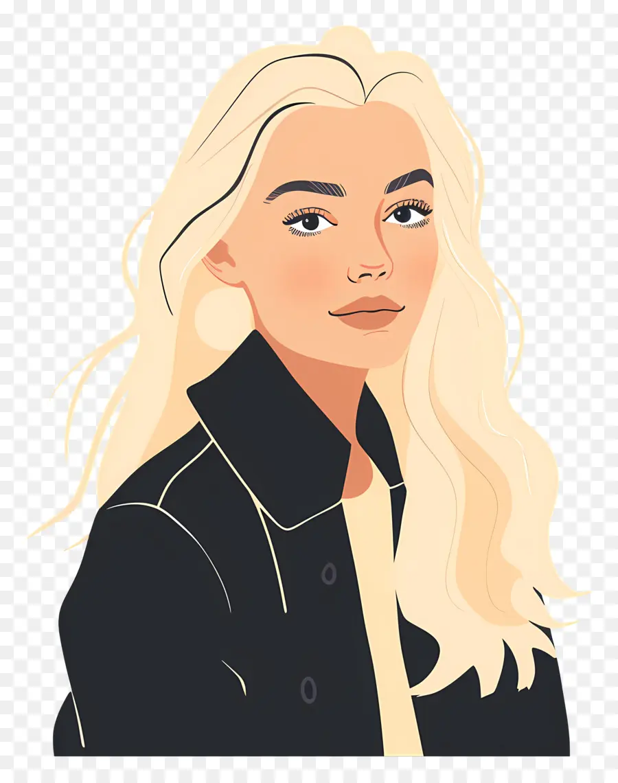 Femme Blonde，Portrait PNG