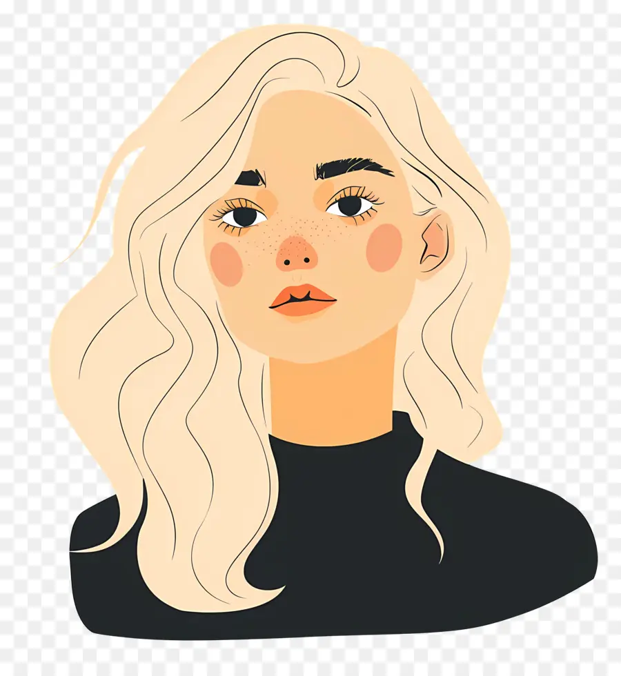 Femme Blonde，Portrait PNG