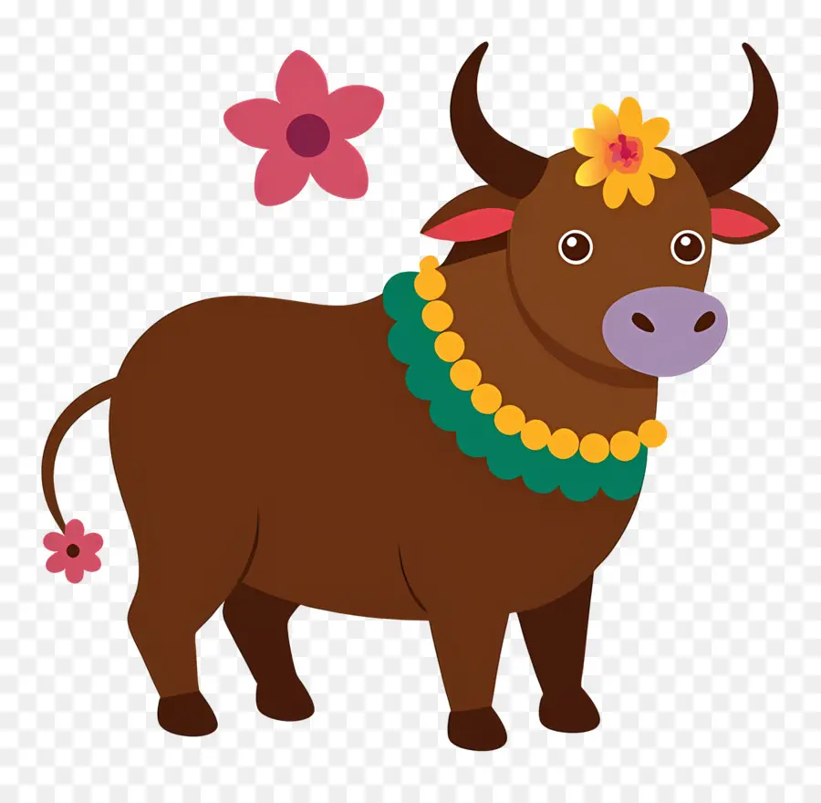 Vache Indienne，Taureau Décoré PNG