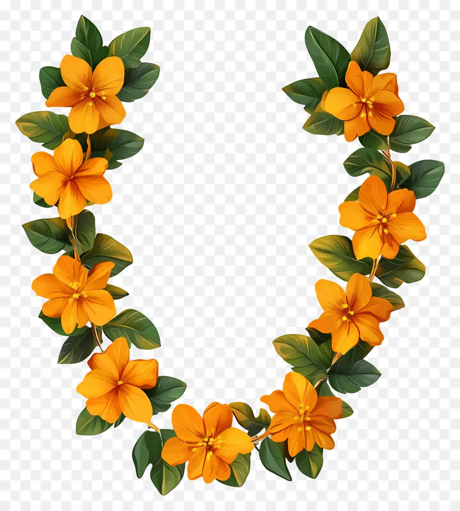 Guirlande Ougadi，Couronne De Fleurs Jaunes PNG