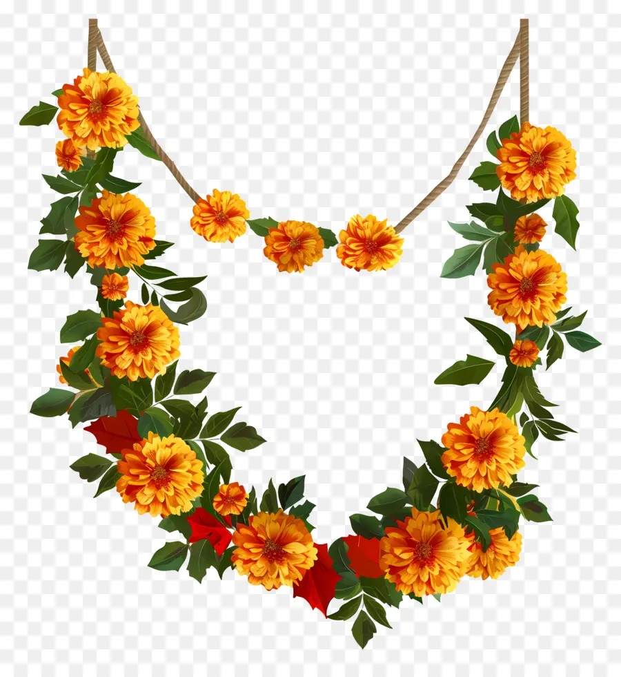 Guirlande Ougadi，Guirlande De Fleurs PNG