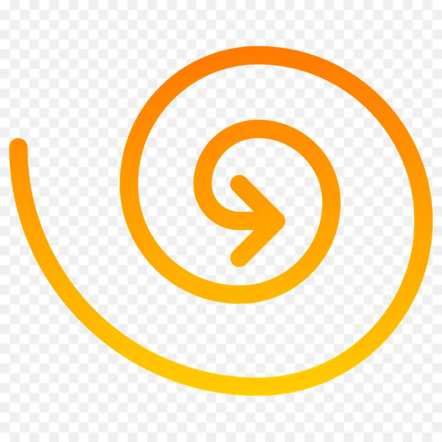 Flèche En Spirale，Flèche Spirale Orange PNG