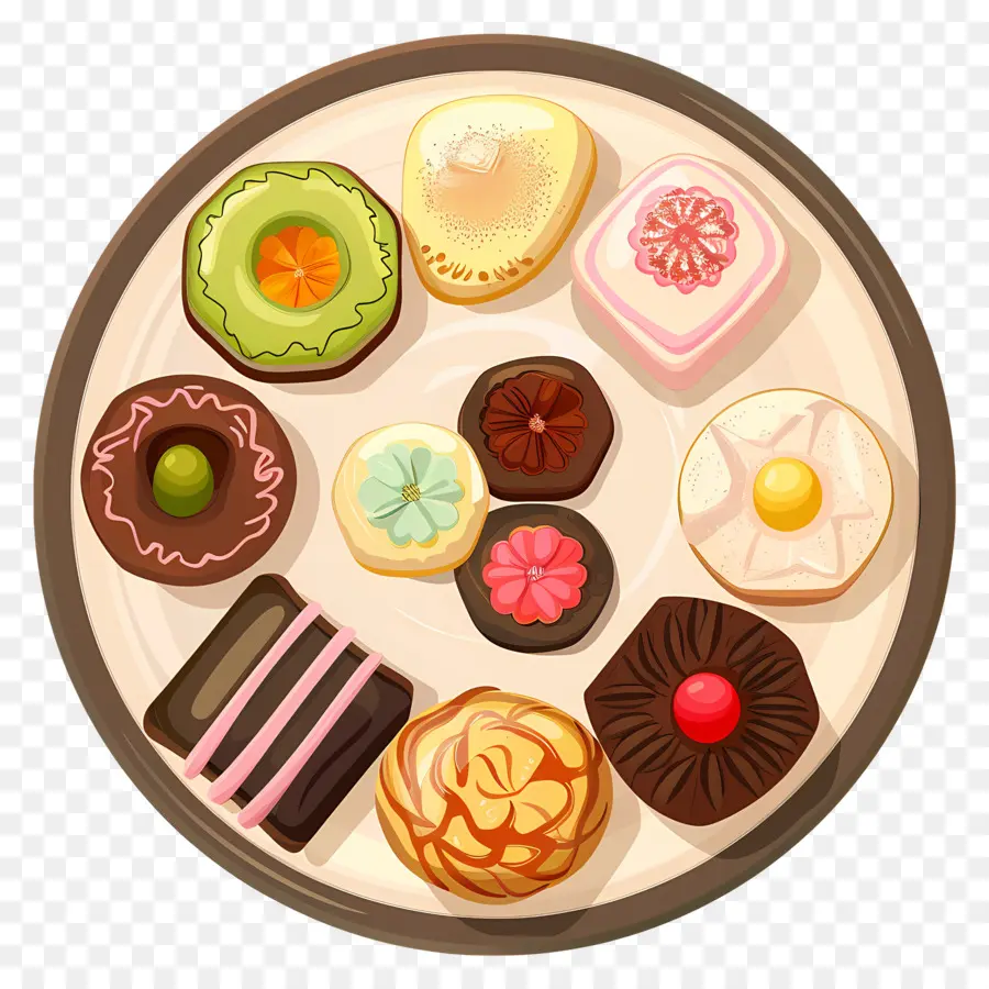 Bonbons Indiens，Assiette De Friandises PNG