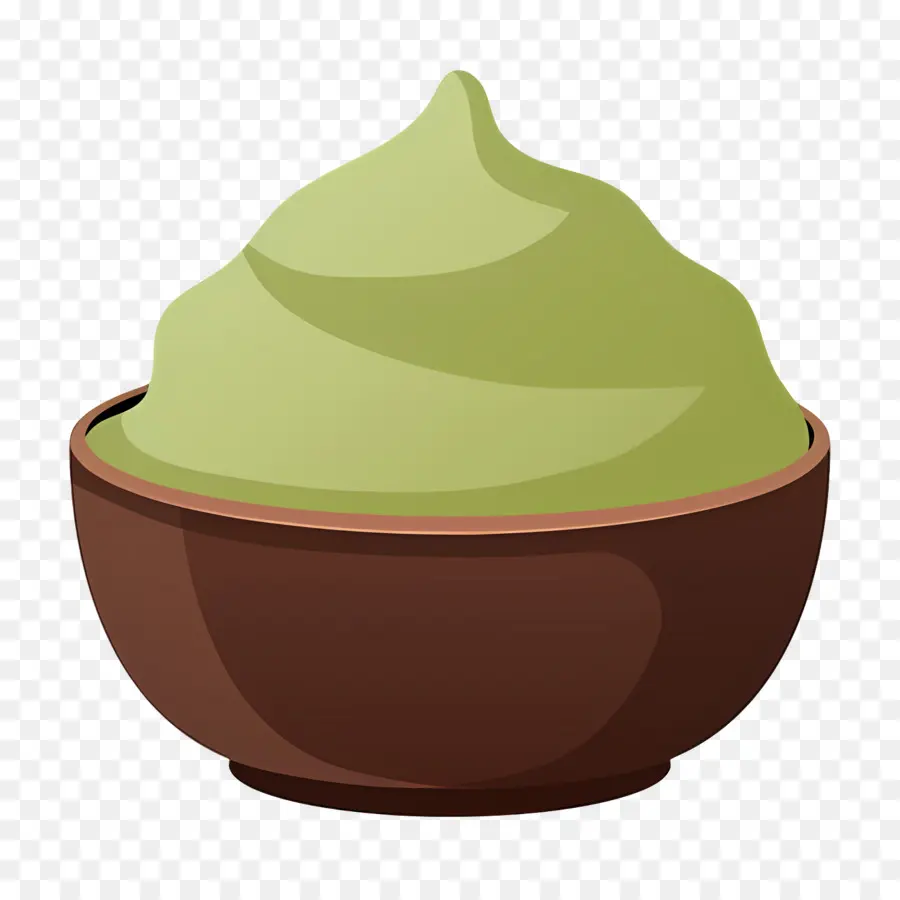 Matcha En Poudre，Pâte Verte Dans Un Bol PNG