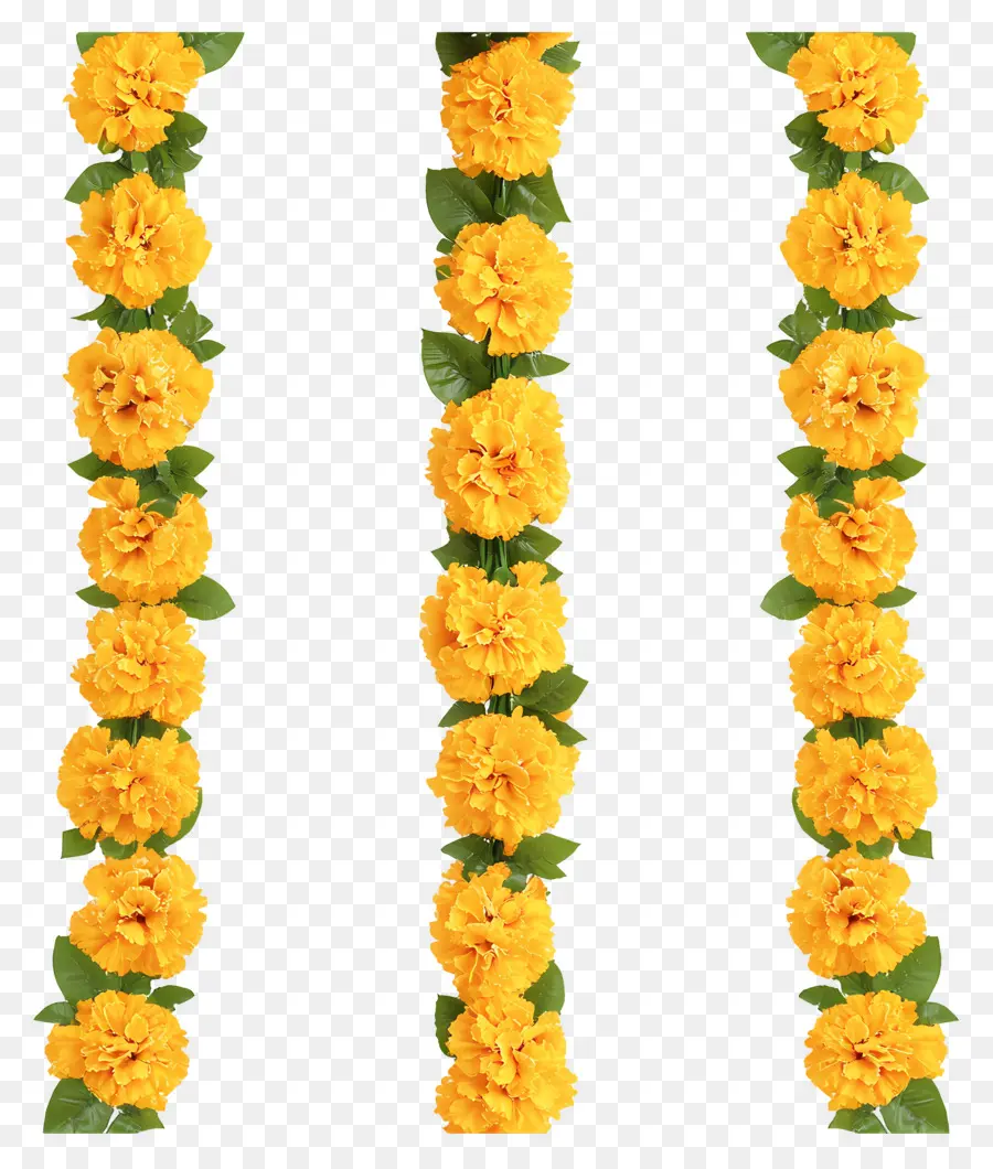 Guirlande Ougadi，Guirlande De Fleurs Jaunes PNG