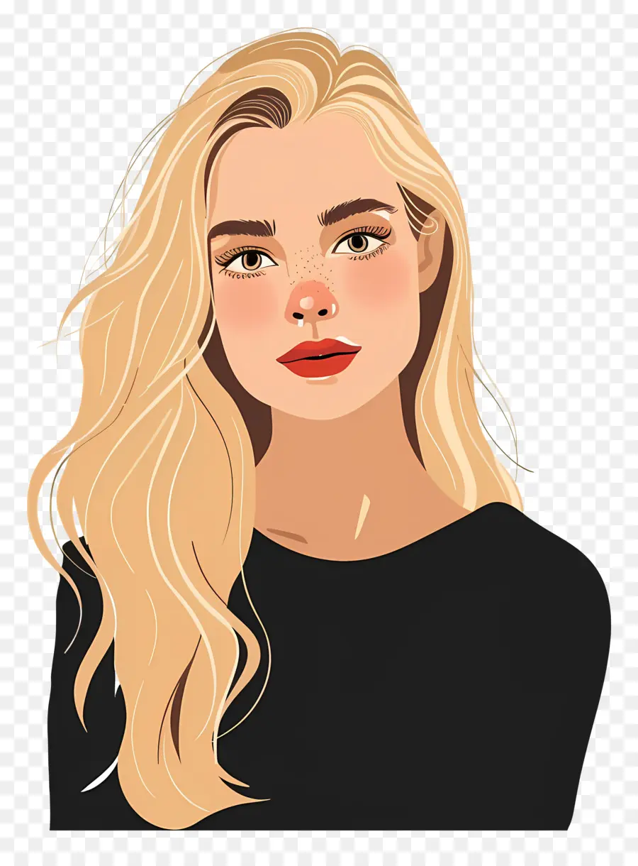 Femme Blonde，Portrait PNG