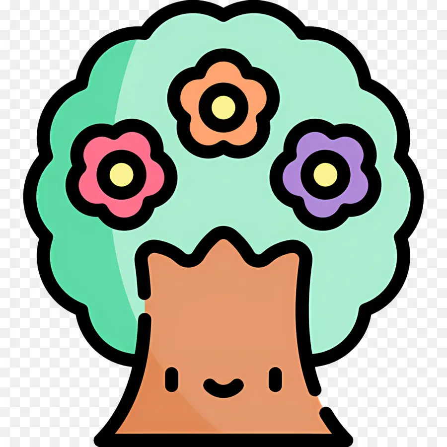 Arbre à Fleurs，Arbre Avec Des Fleurs PNG