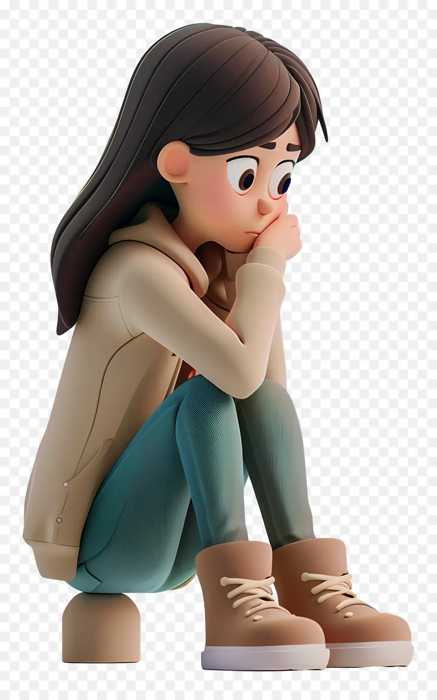 Fille Triste，Personnage PNG