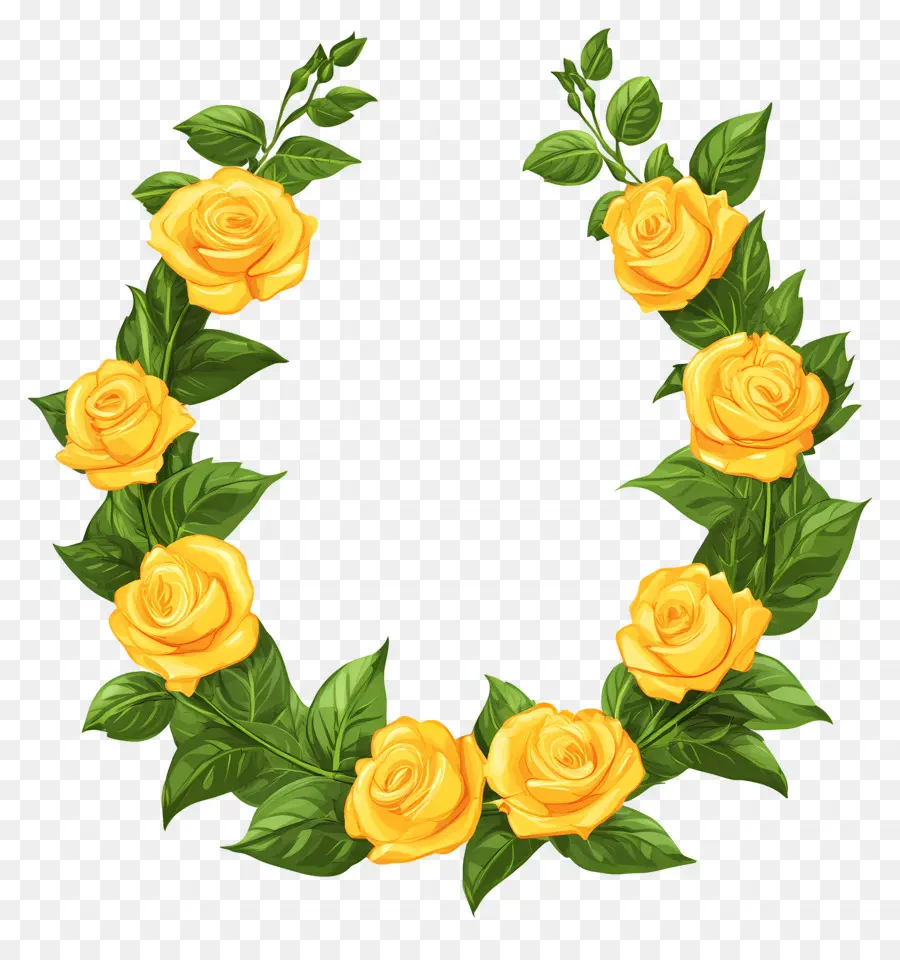 Guirlande Ougadi，Couronne De Fleurs Jaunes PNG