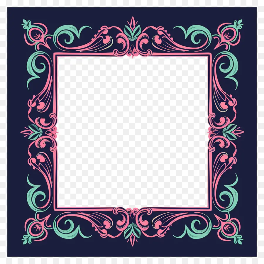 Cadre Floral Vintage，Cadre PNG