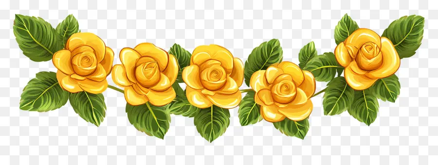 Roses Jaunes，Bouquet PNG