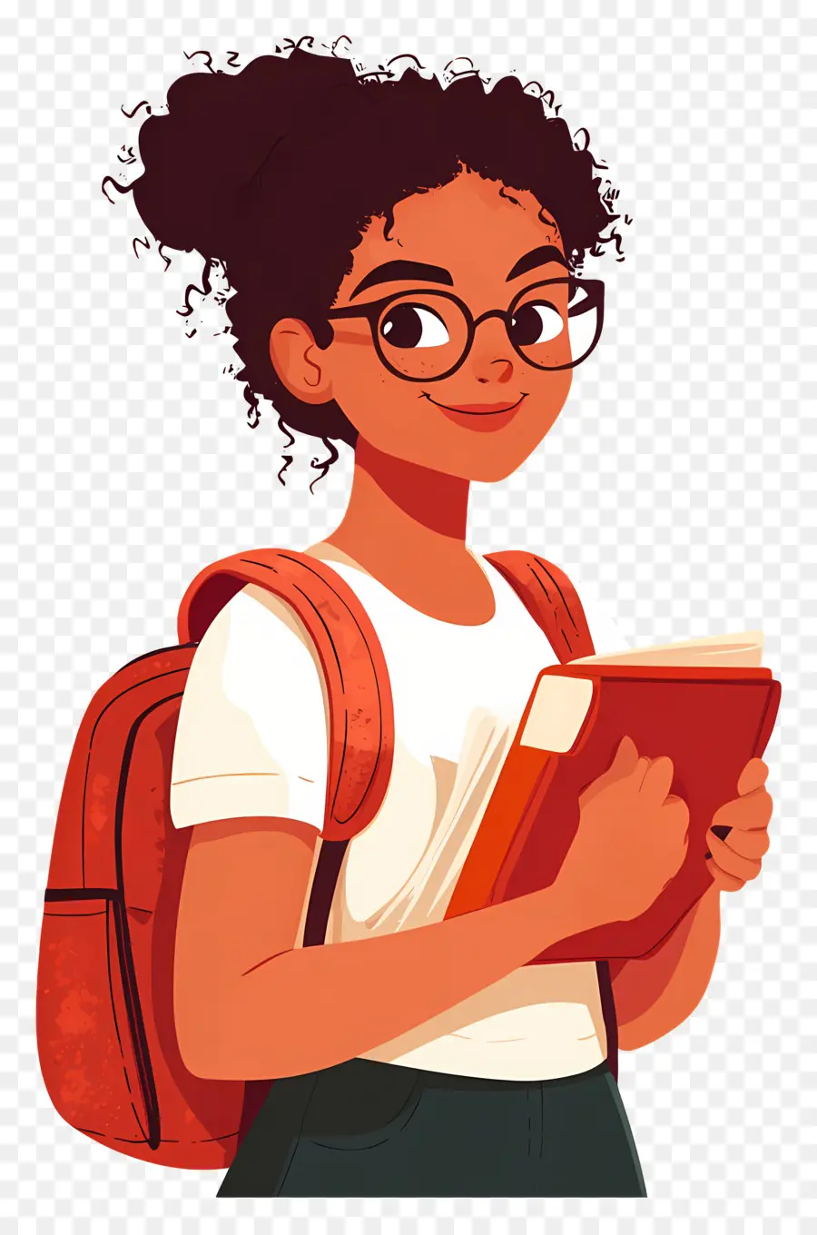 Fille étudiante，Étudiant Avec Livre PNG