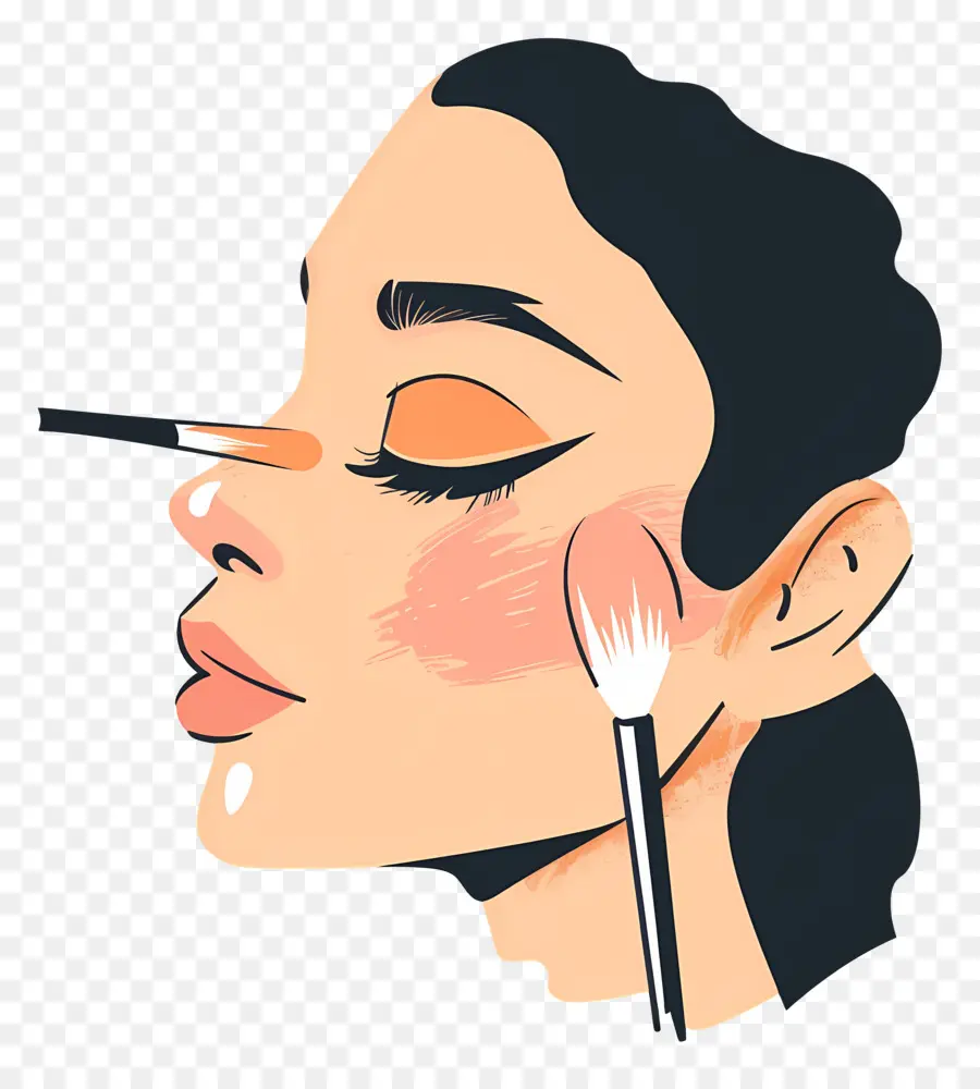 Femme De Maquillage，Se Maquiller PNG