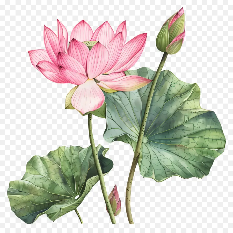 Fleurs De Lotus Roses，Fleurs De Lotus PNG