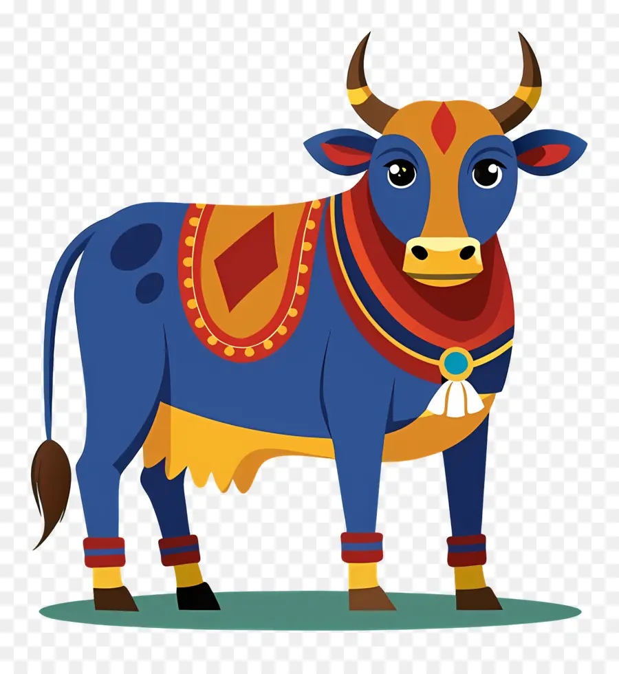 Vache Indienne，Vache Décorée PNG