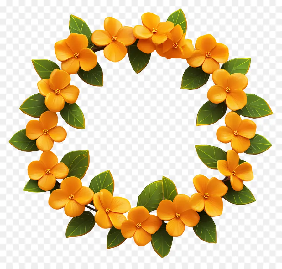 Guirlande Ougadi，Couronne De Fleurs Jaunes PNG