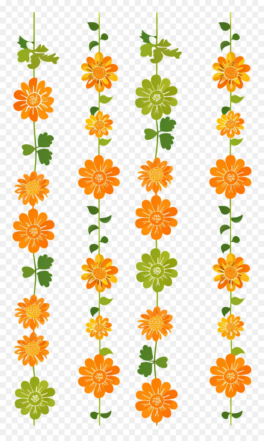 Guirlande De Soucis，Guirlande De Fleurs PNG