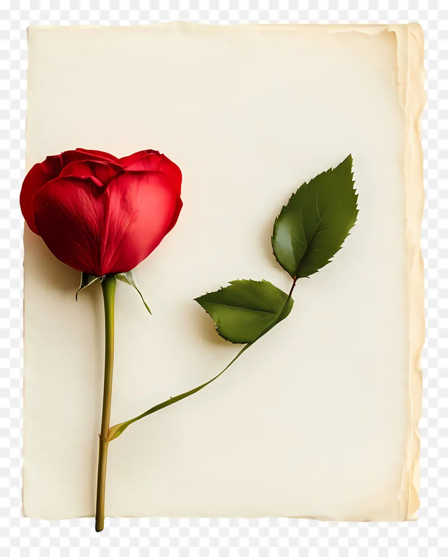 Note D'amour，Rose Rouge PNG