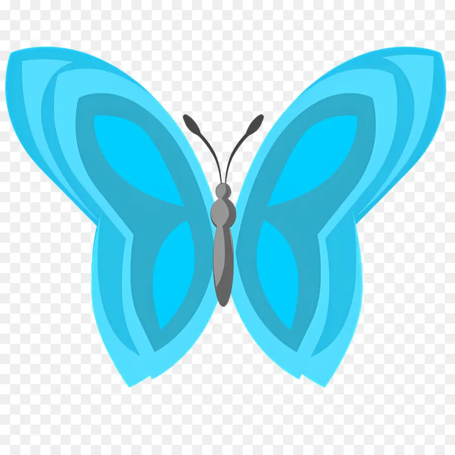 Papillon Bleu，Insecte PNG