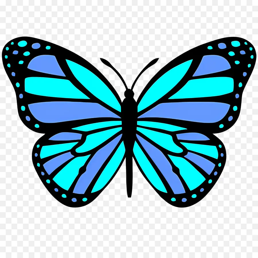 Papillon Bleu，Insecte PNG