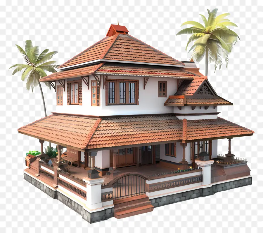 Maison Du Kerala，Maison De Griffonnage Mignonne Et Moderne PNG