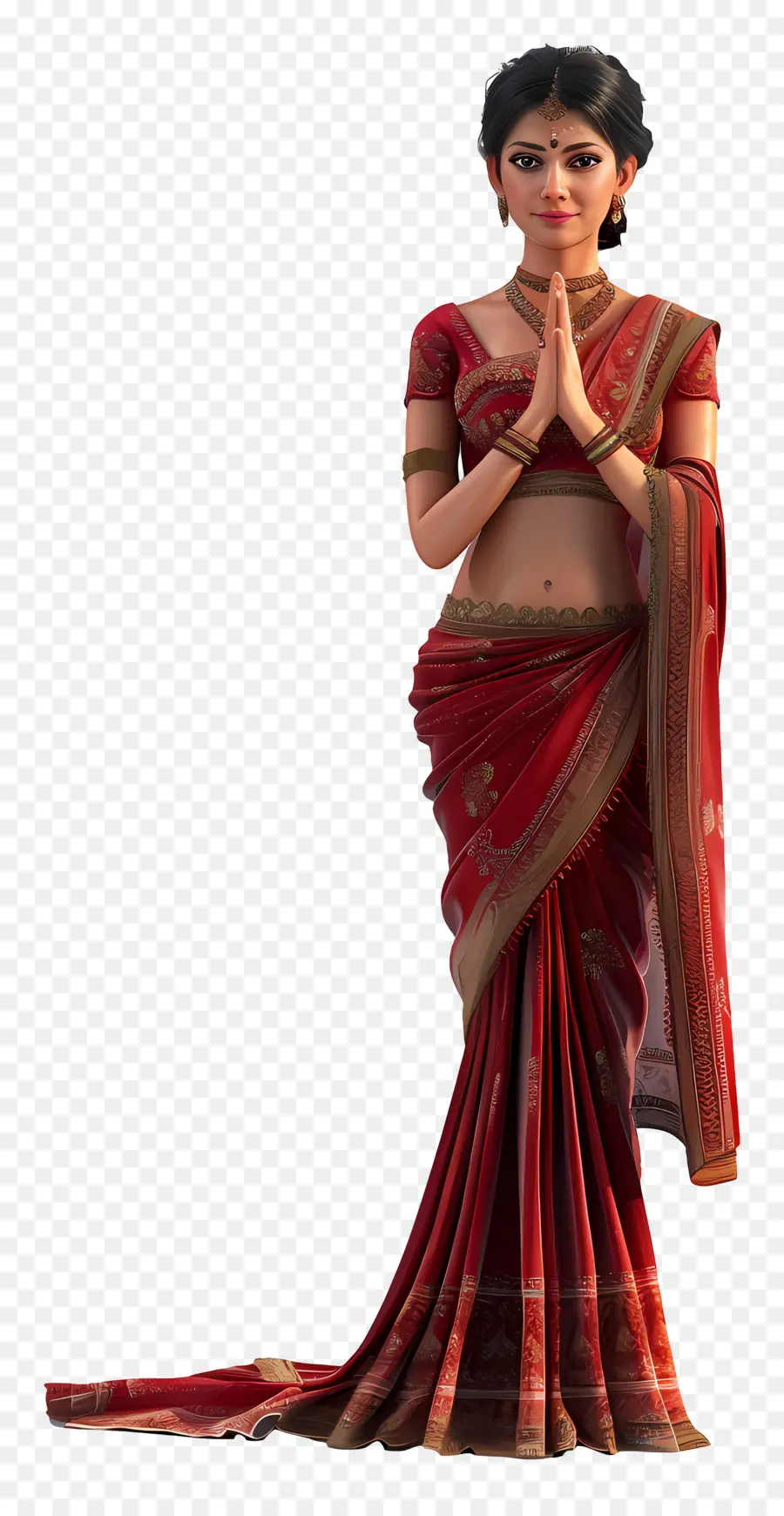 Robe Traditionnelle Indienne，Femme En Costume Traditionnel PNG