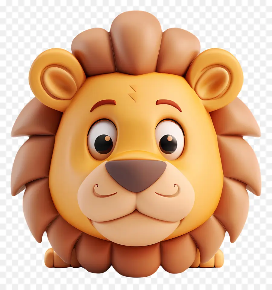 Visage De Lion De Dessin Animé，Lion PNG