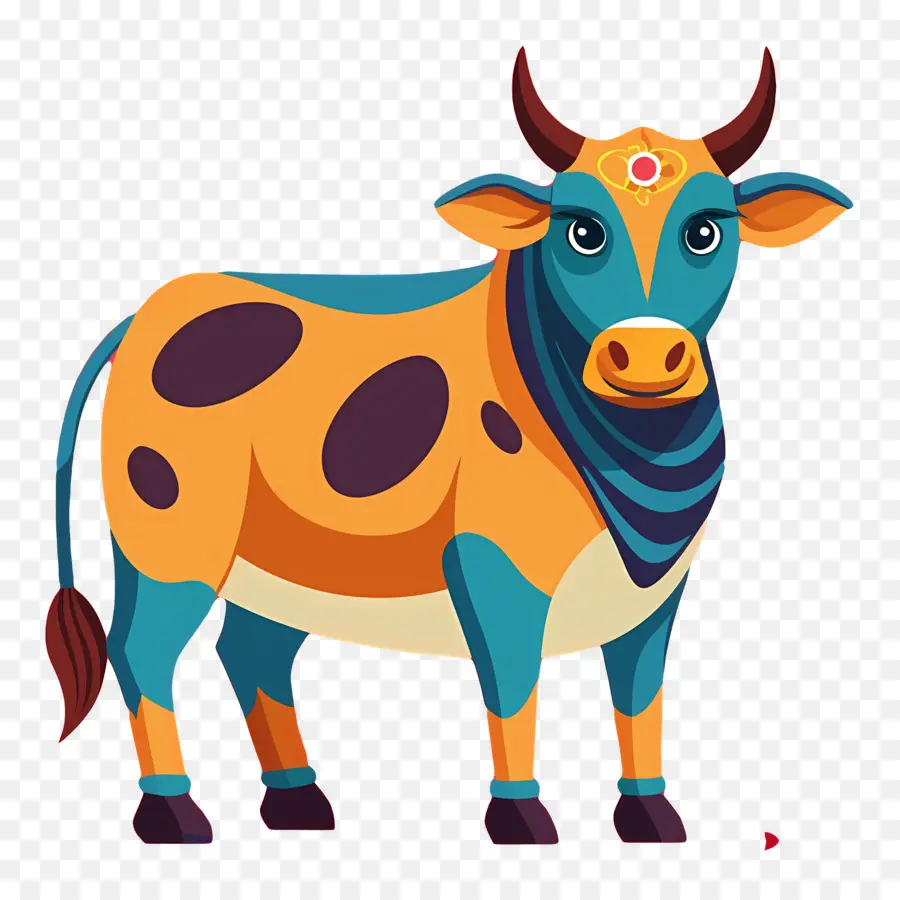 Vache Indienne，Vache Décorée PNG