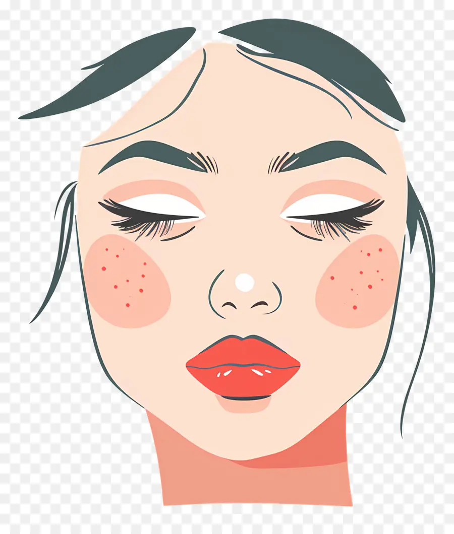 Femme De Maquillage，Illustration Du Visage PNG