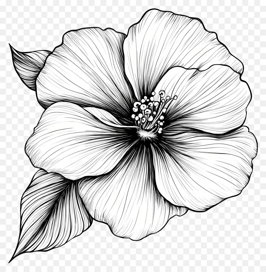 Coloriage，Fleur PNG