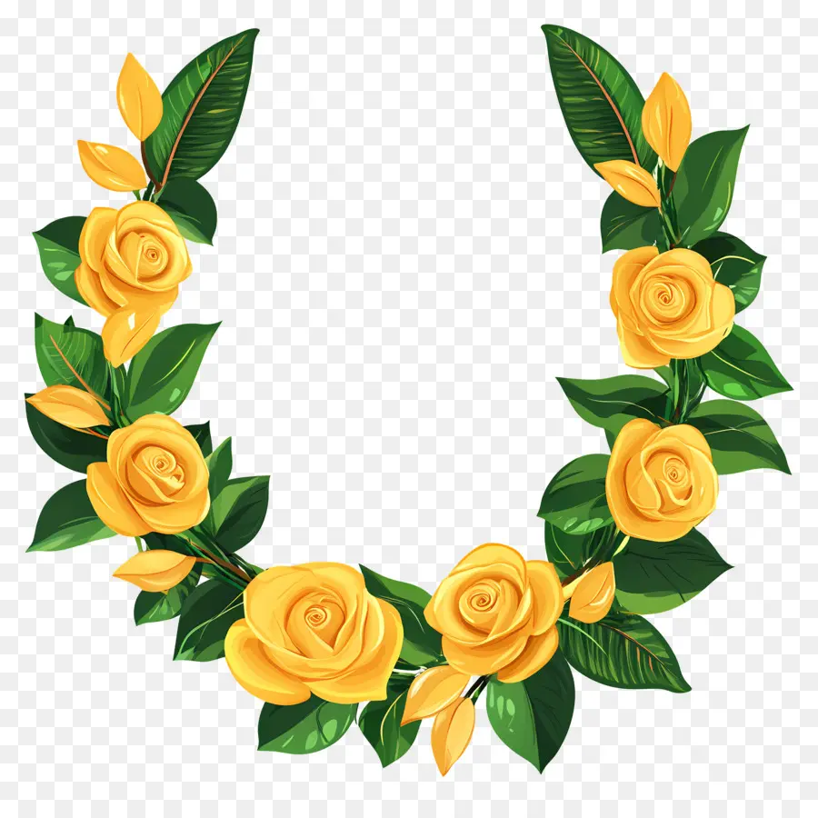 Guirlande Ougadi，Couronne De Fleurs Jaunes PNG