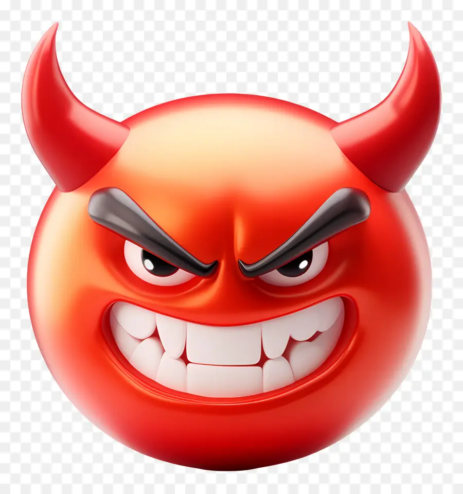 Diable Emoji，En Colère PNG