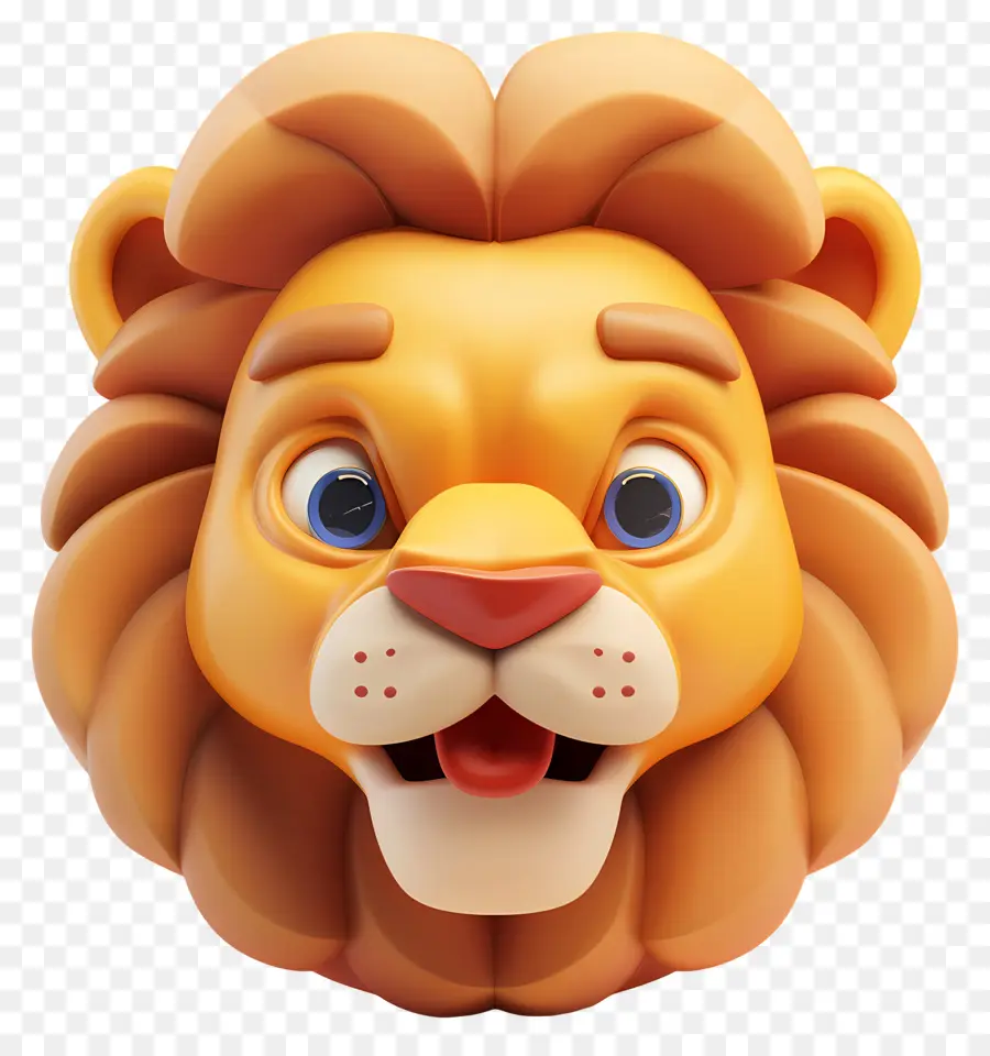 Visage De Lion De Dessin Animé，Lion PNG