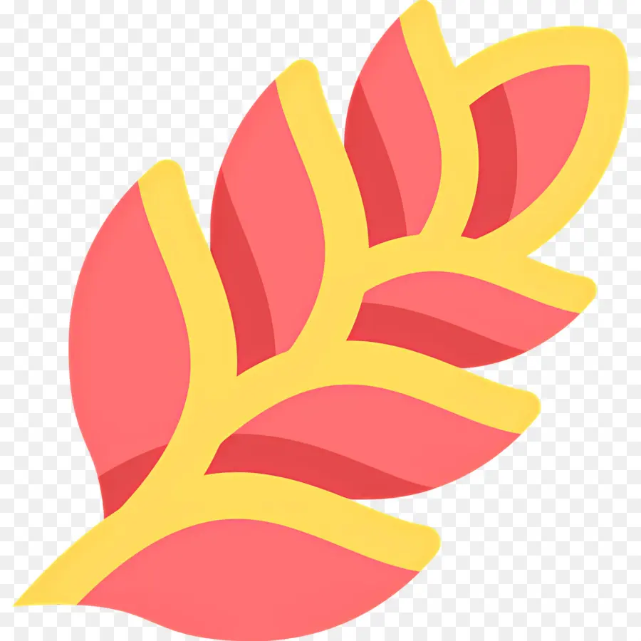 Fleur Tropicale，Feuille Rouge PNG