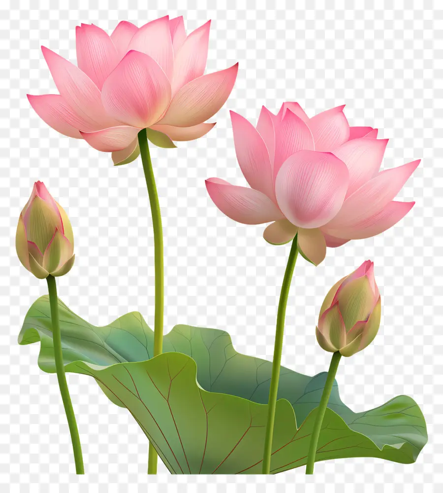 Fleurs De Lotus Roses，Lotus Rose PNG