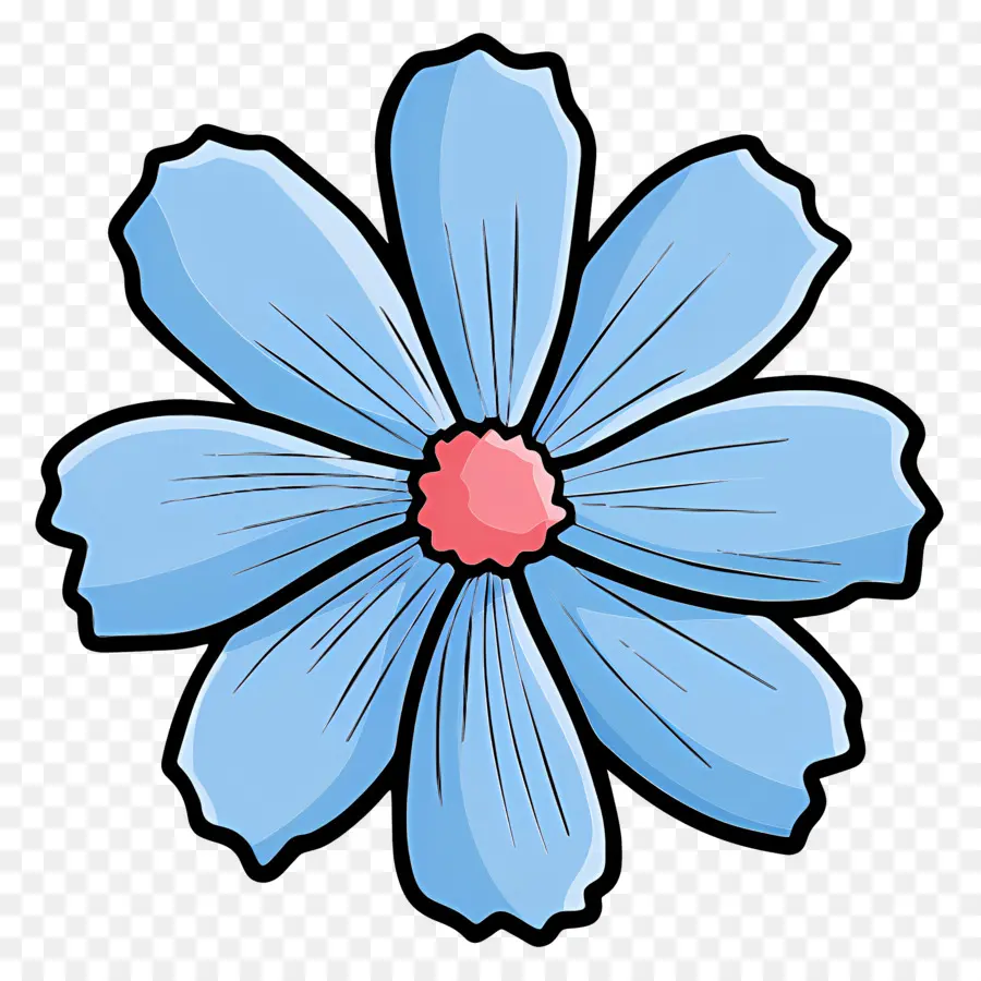 Fleur De Marguerite，Fleur Bleue PNG