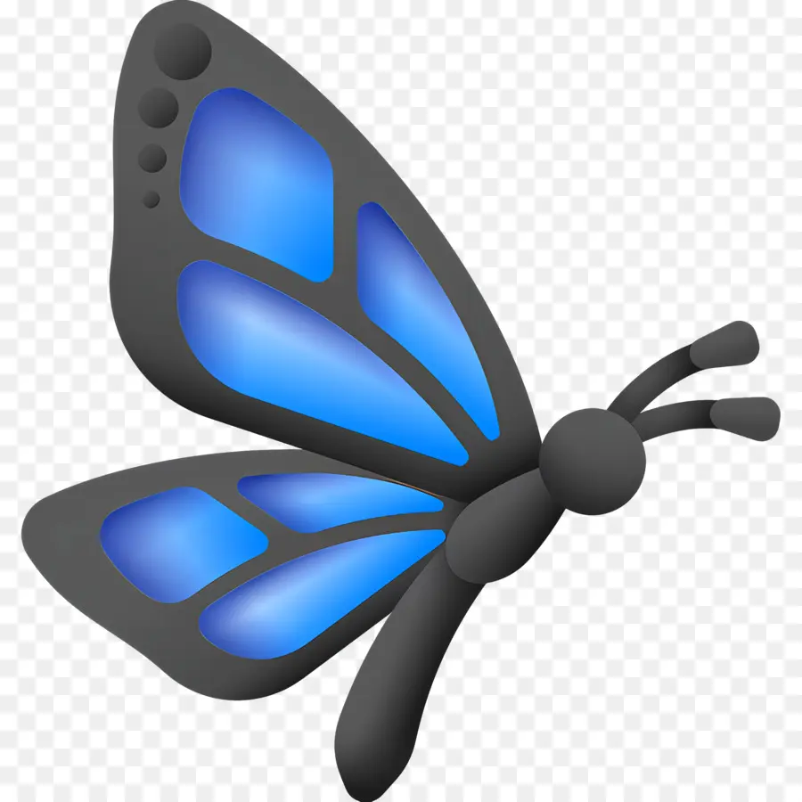 Papillon Bleu，Insecte PNG