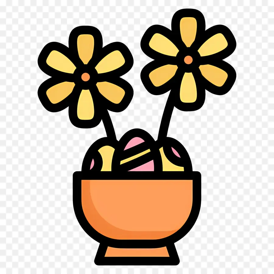 Fleur De Marguerite，Pot De Fleur PNG