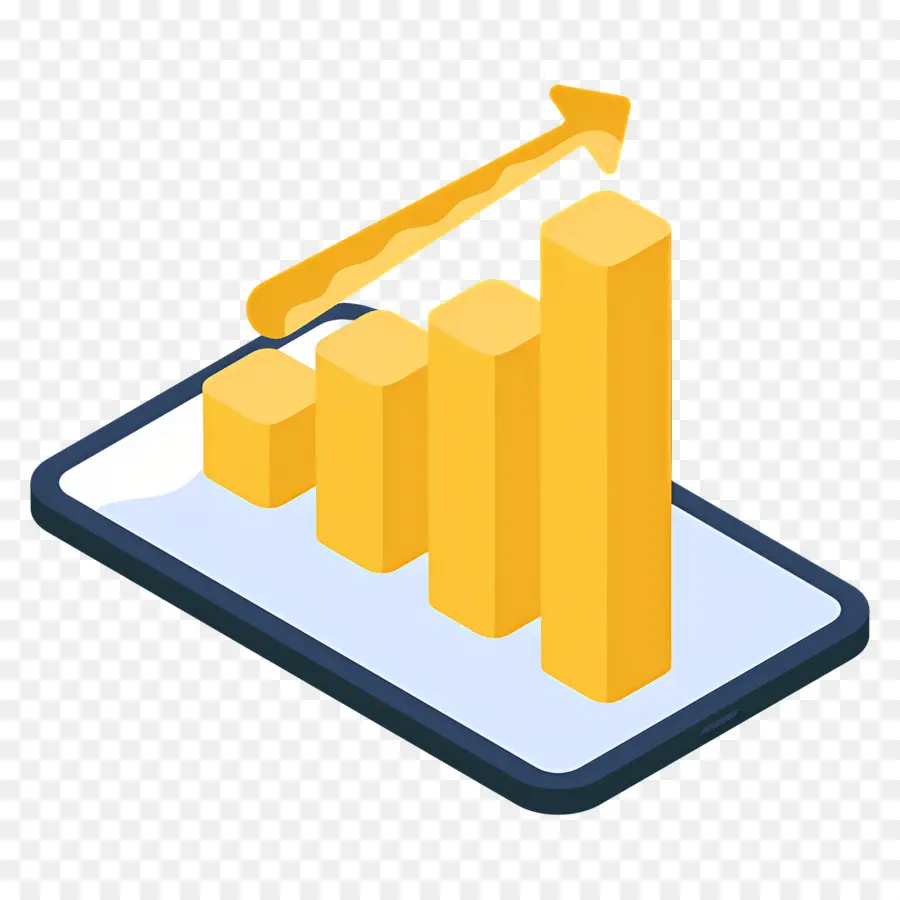 Flèche De Croissance，Graphique Sur Tablette PNG