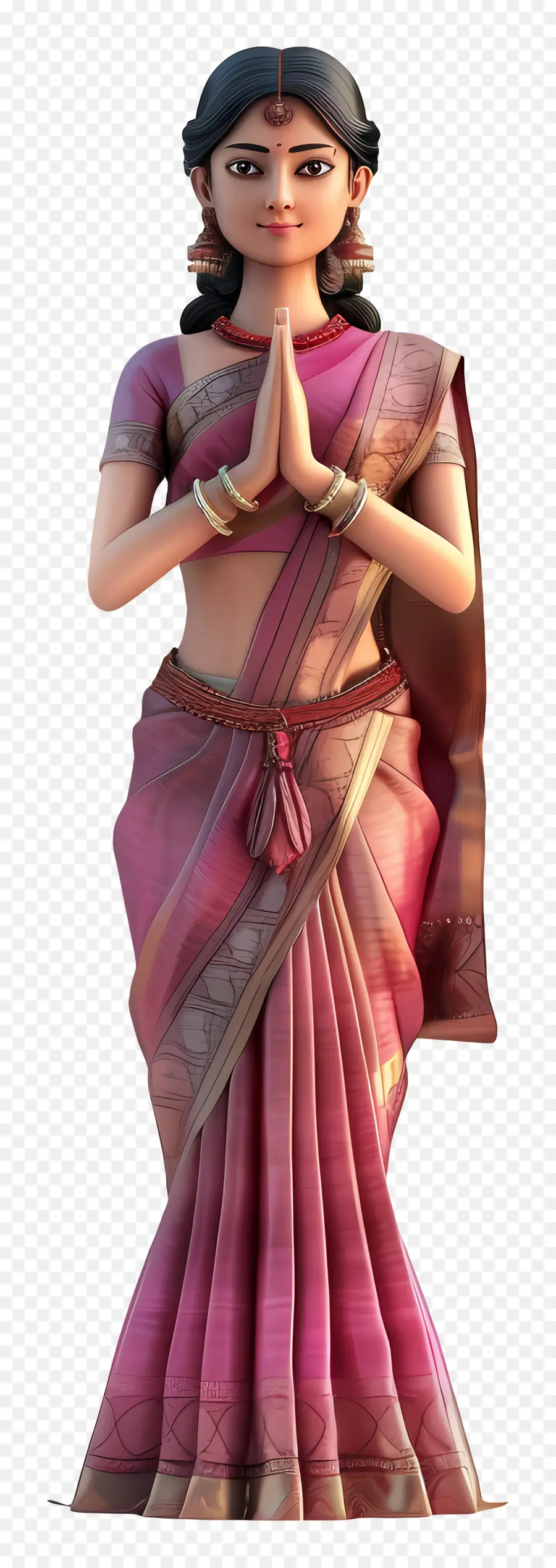 Femme Indienne，Femme En Tenue Traditionnelle PNG