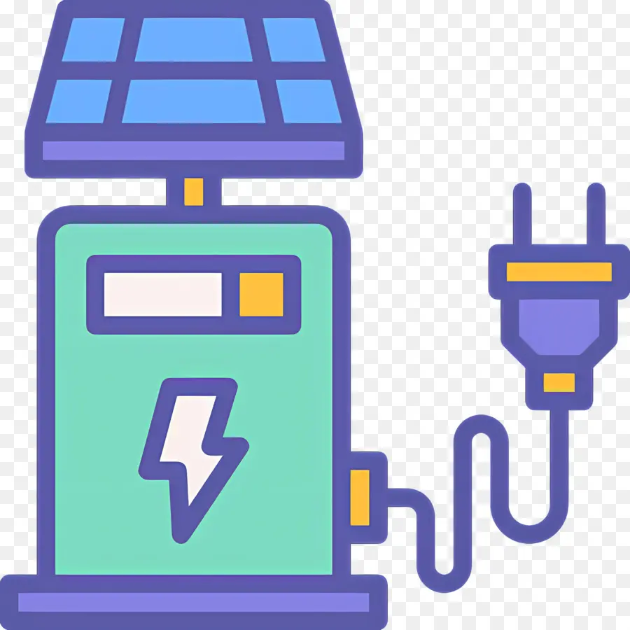 Station De Charge，Borne De Recharge Solaire PNG