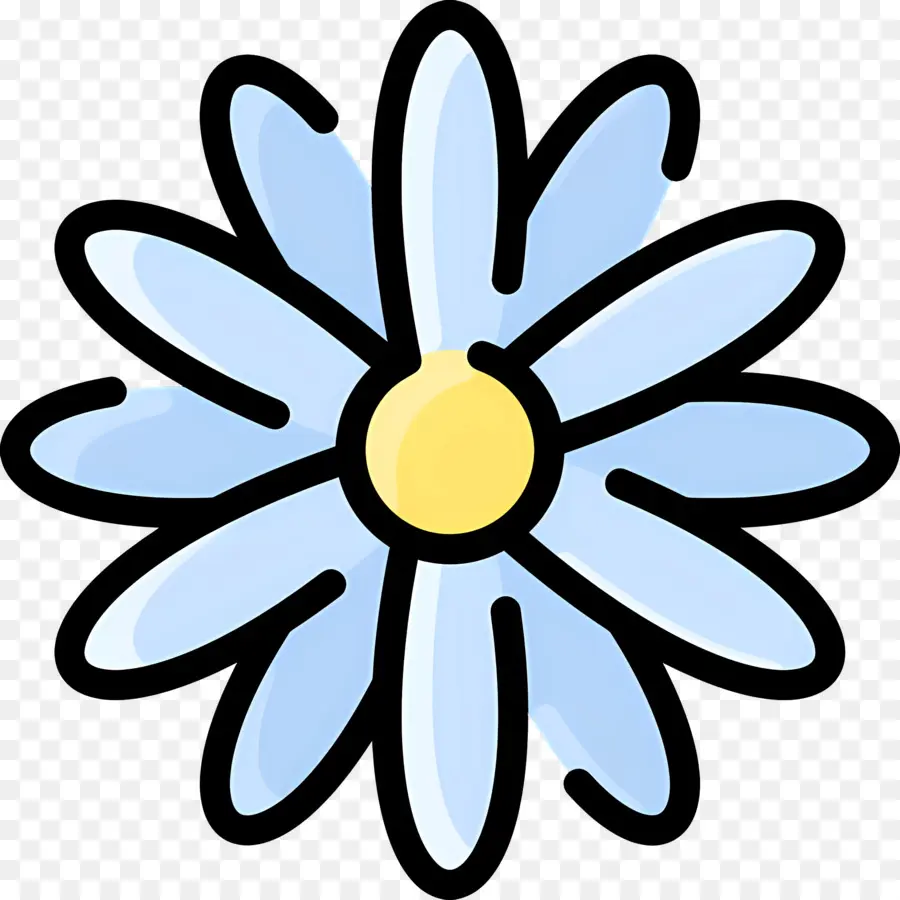 Fleur De Marguerite，Fleur Bleue PNG