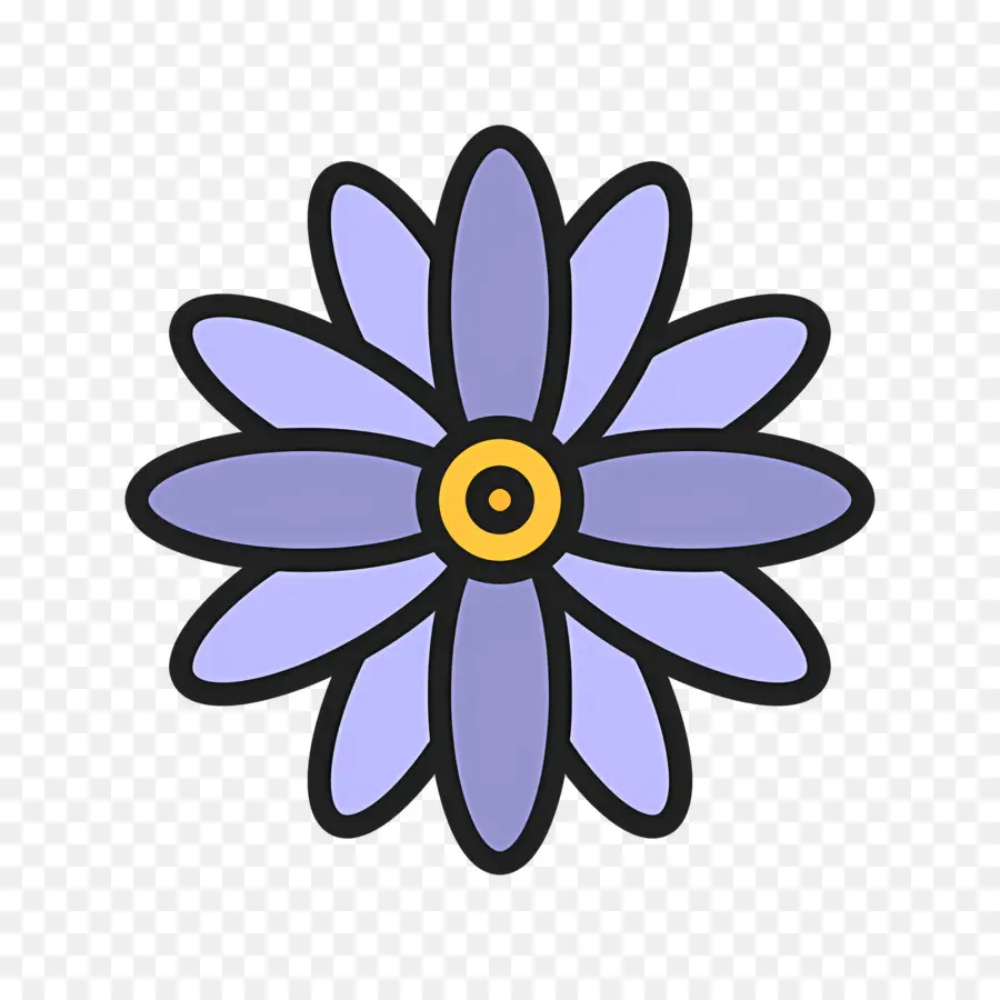 Fleur De Marguerite，Fleur Bleue PNG