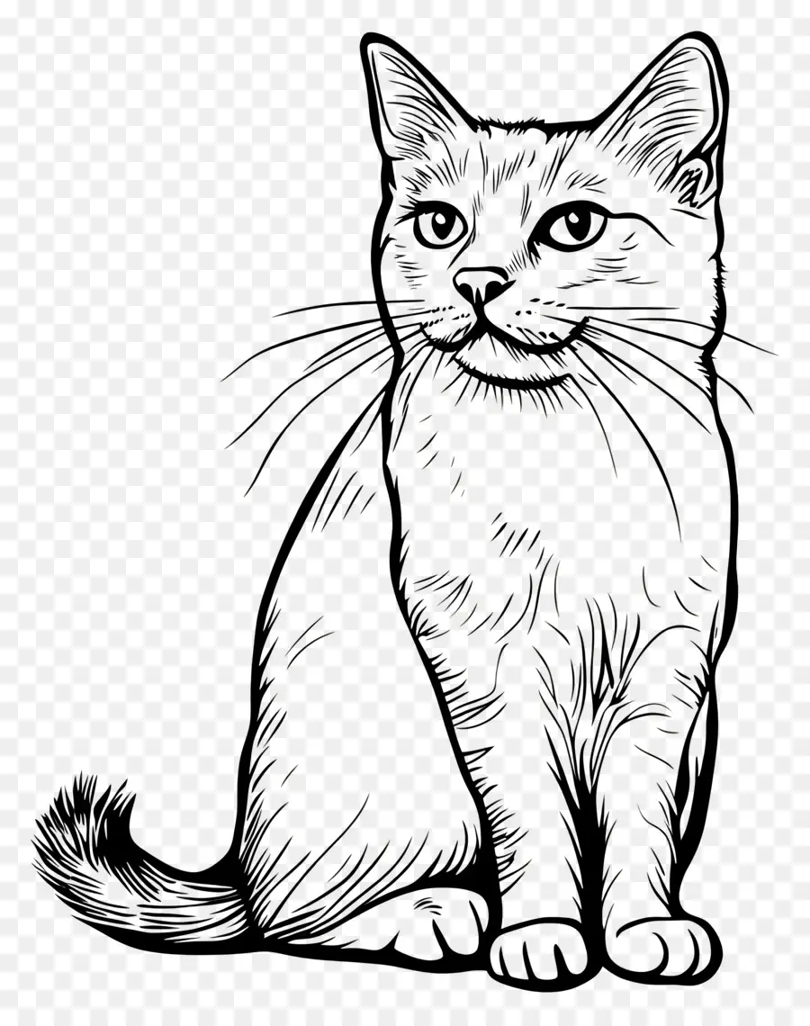 Coloriage，Chat PNG