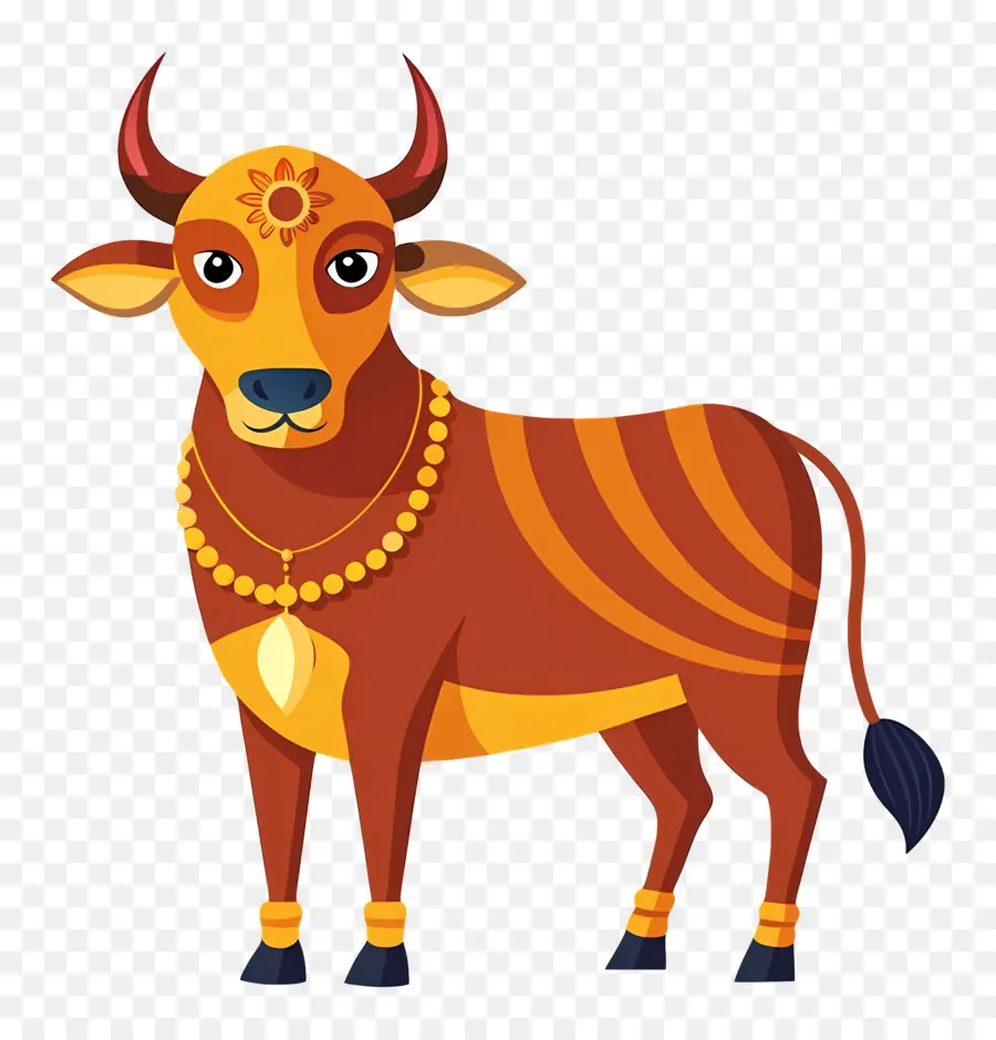 Vache Indienne，Vache Décorée PNG