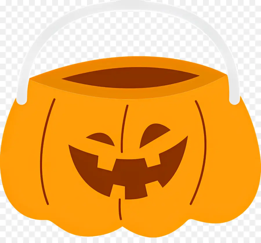 Jolie Citrouille D'halloween，Seau à Citrouille PNG