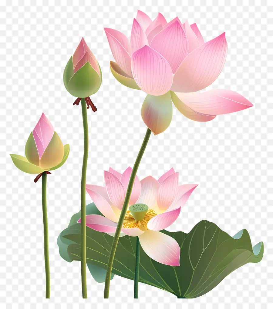 Fleurs De Lotus Roses，Lotus Rose PNG