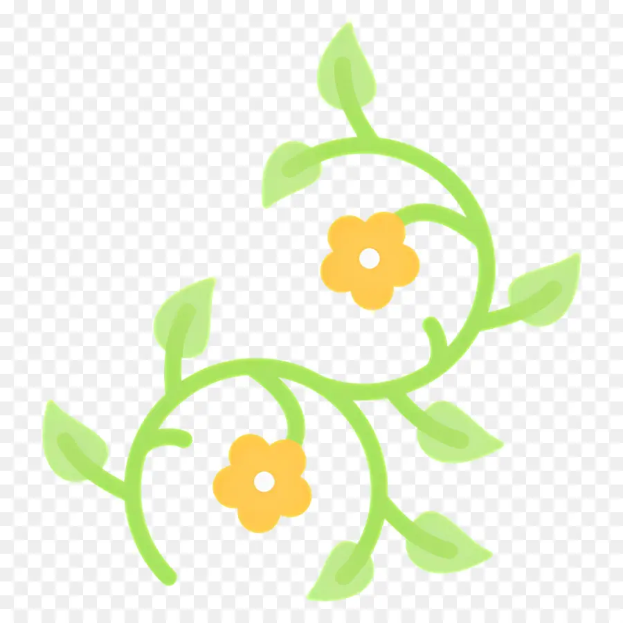 Décoration Florale，Fleurs Jaunes PNG