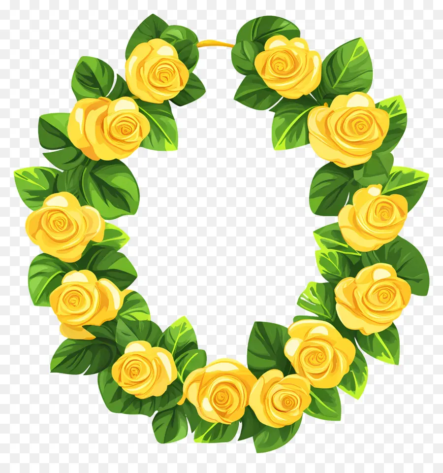 Guirlande Ougadi，Couronne De Fleurs Jaunes PNG