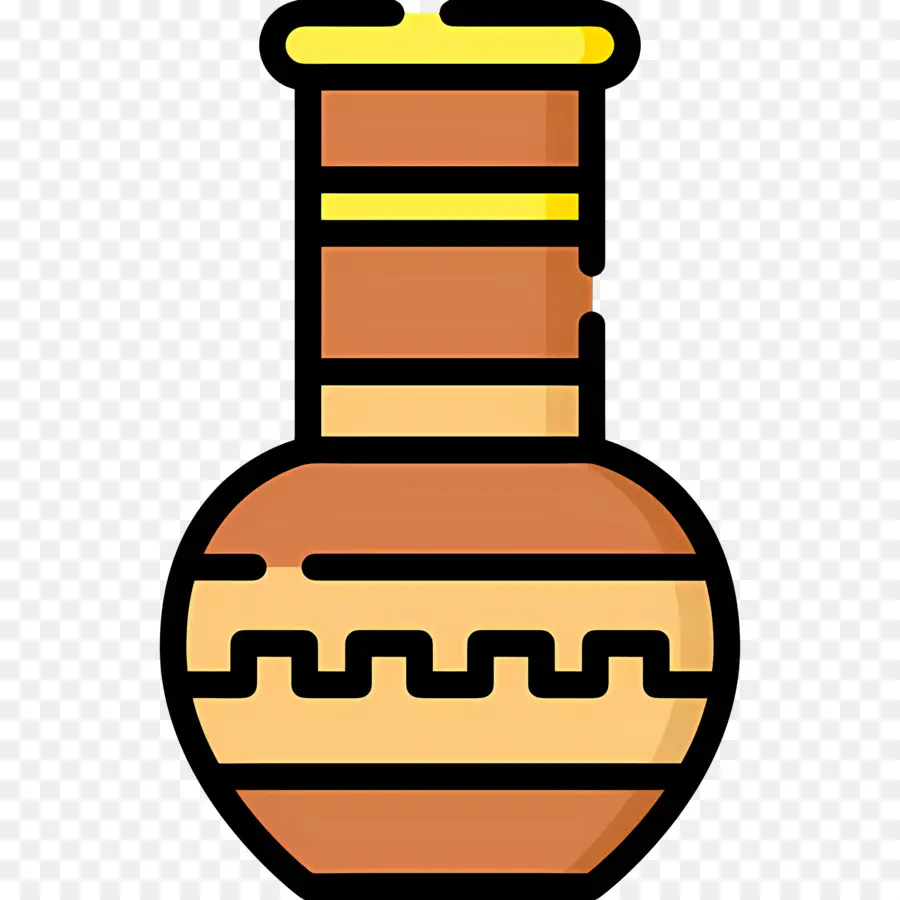 Pot D'argile，Vase Marron PNG